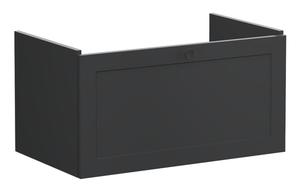 VitrA Root Classic 80cm 1 Drawer Washbasin Unit - Matt Graphite